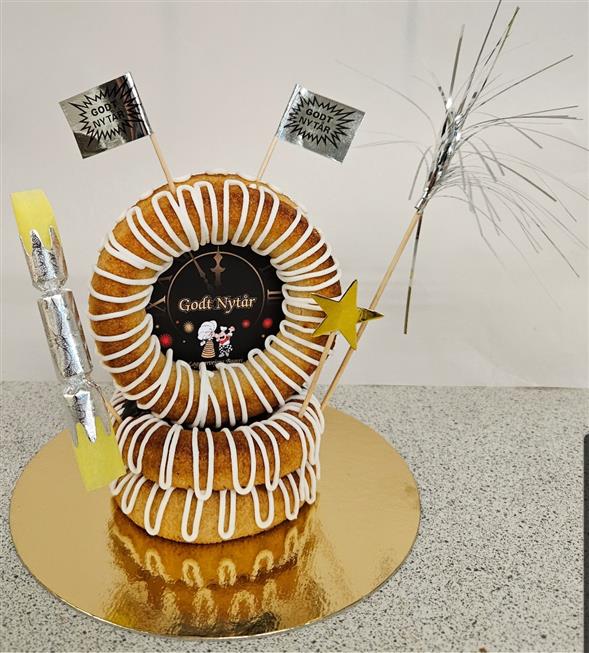 Lille kransekage ur til 6 pers